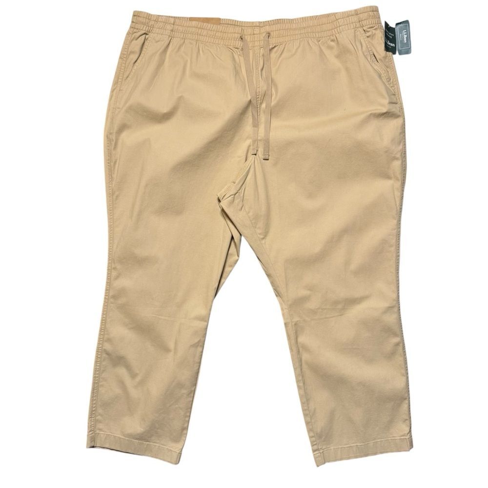 L.L. Bean Women's Lakewashed Chino Pants Mid-Rise Pull-On Ankle Plus Sz 24W NWT - Picture 1 of 9
